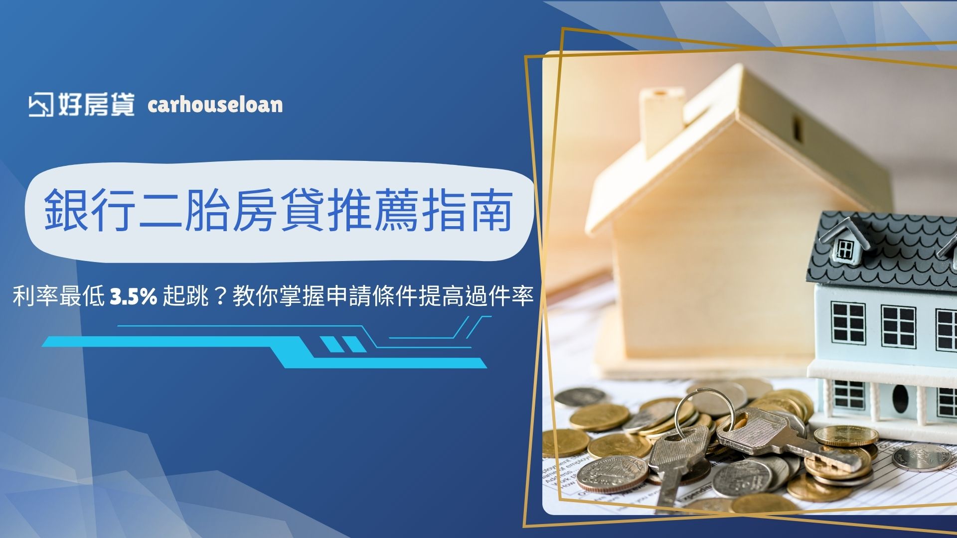 銀行二胎房貸推薦指南 利率最低 3.5% 起跳？教你掌握申請條件提高過件率！