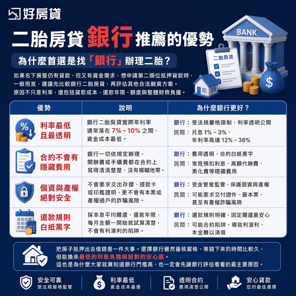 二胎房貸銀行貸款的優勢